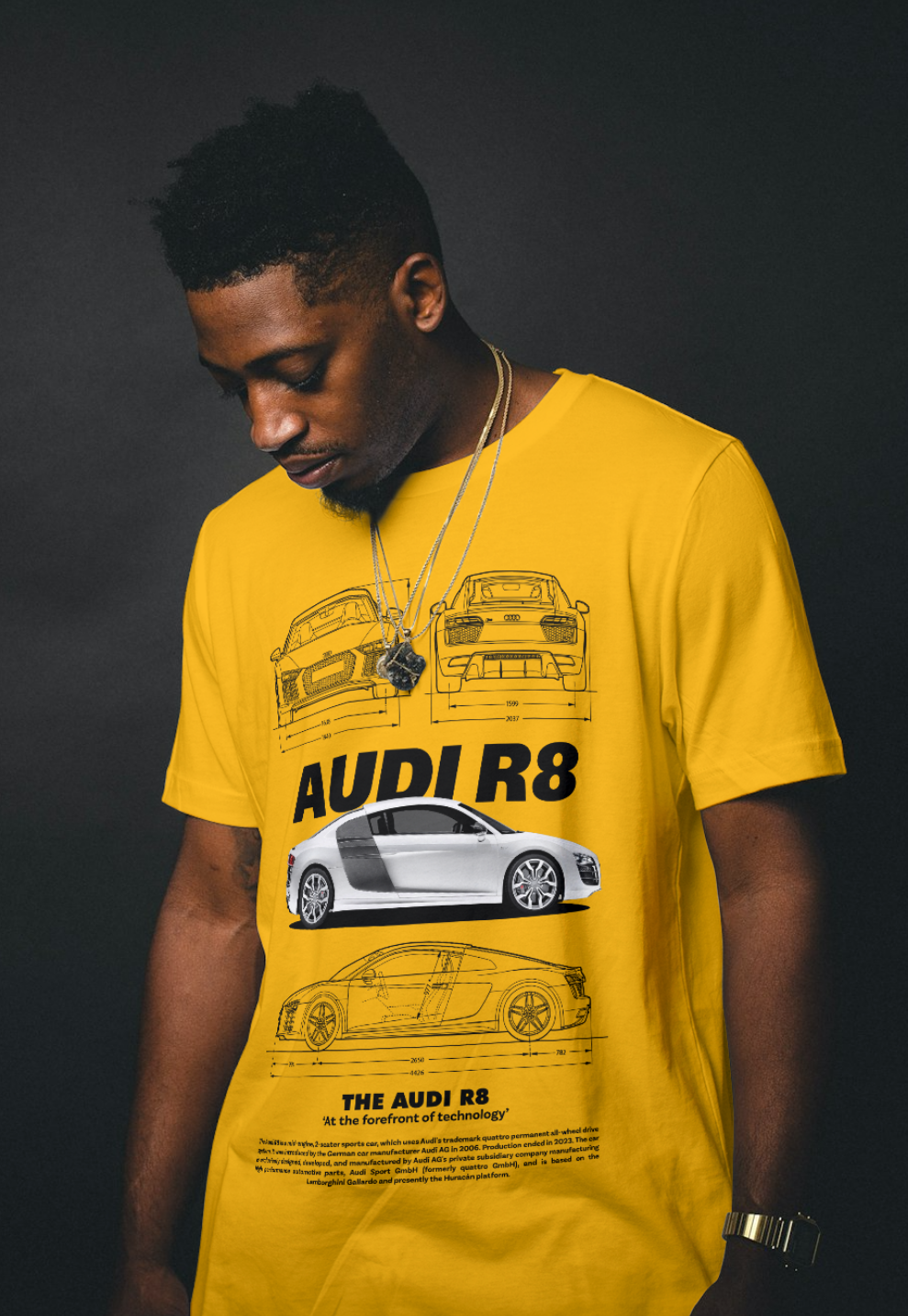Audi R8 Graphic | T-Shirt for Men  | JDM Supercar | Streetwear Tee