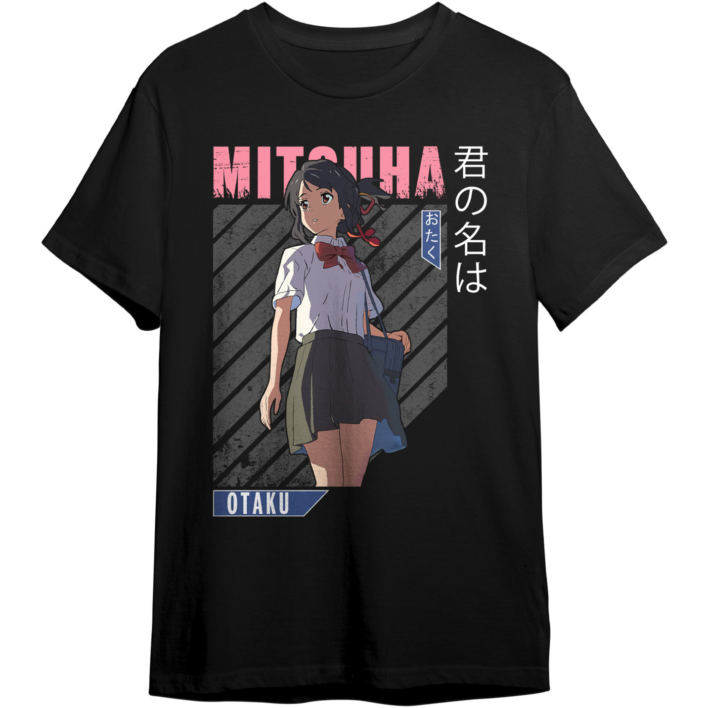 Mitsuha Miyamizu Anime T-Shirt – Kimi no Na Wa | Your Name Graphic Otaku Tee