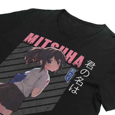 Unisex Mitsuha Miyamizu T-Shirt styled in streetwear look