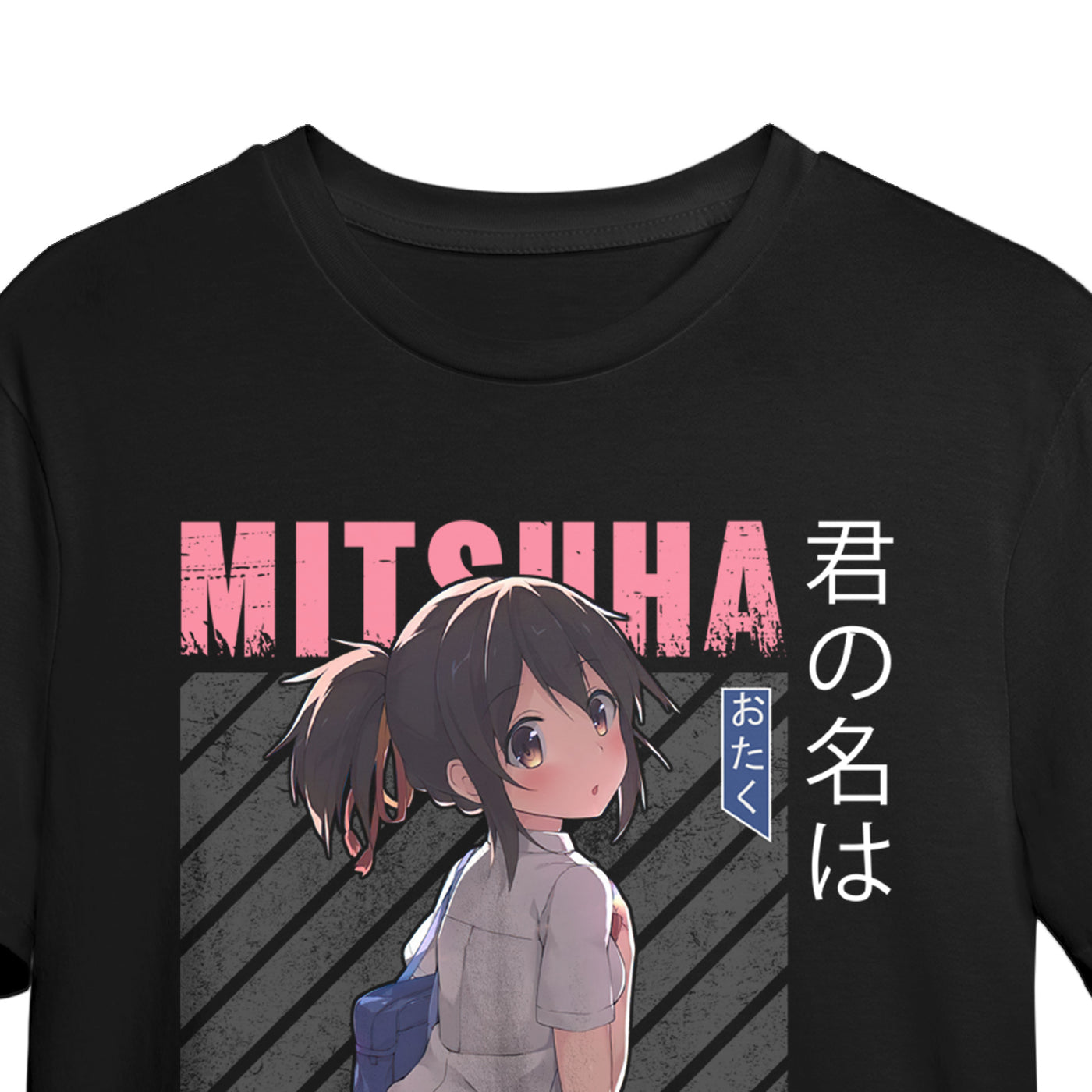 Front view of Mitsuha Miyamizu T-Shirt with Kimi no Na Wa graphic