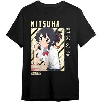 Short sleeve Mitsuha Miyamizu T-Shirt for anime fans and otaku