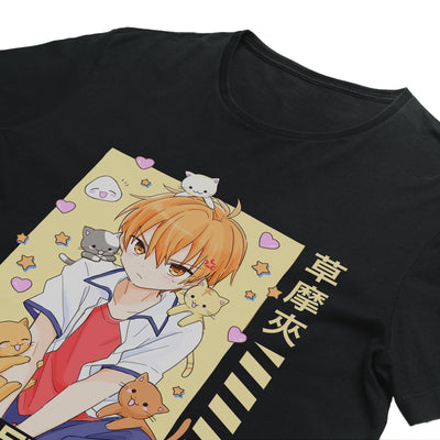 Kyo Sohma T-Shirt – Cute Meets Chaos with Cats | Fruits Basket Kanji Graphic Tee