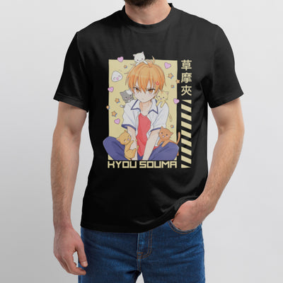 Kyo Sohma T-Shirt – Cute Meets Chaos with Cats | Fruits Basket Kanji Graphic Tee