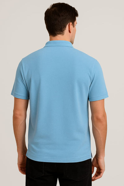 Front view of Plain Polo T-Shirt in cotton fabric