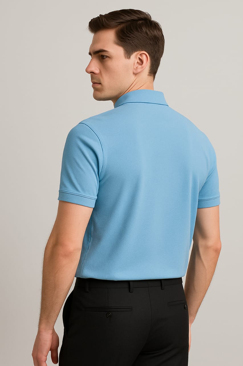 Casual wear Plain Polo T-Shirt with classic collar